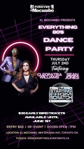 EVERYTHING 80s DANCE PARTY featuring Cleopatra Williams & Sean Jones